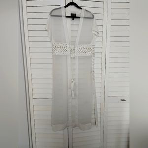 H&M Beach Cover Up White NWOT M/L